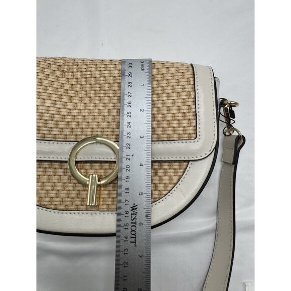 Cheval Firenze Crossbody Purse Straw Leather White NWT Cruise Vacation Old Money - Picture 15 of 15